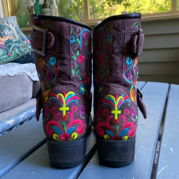 Rare Old Gringo Klak MC Boots in Dusty Purple - Picture 10 of 14